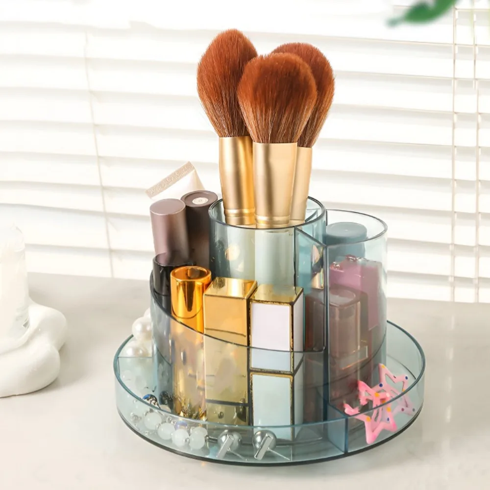 360°Rotating Pen Storage Box Simple Multi-function Makeup Brushes Holder Home Office Tabletop Storage Stationery Organizer