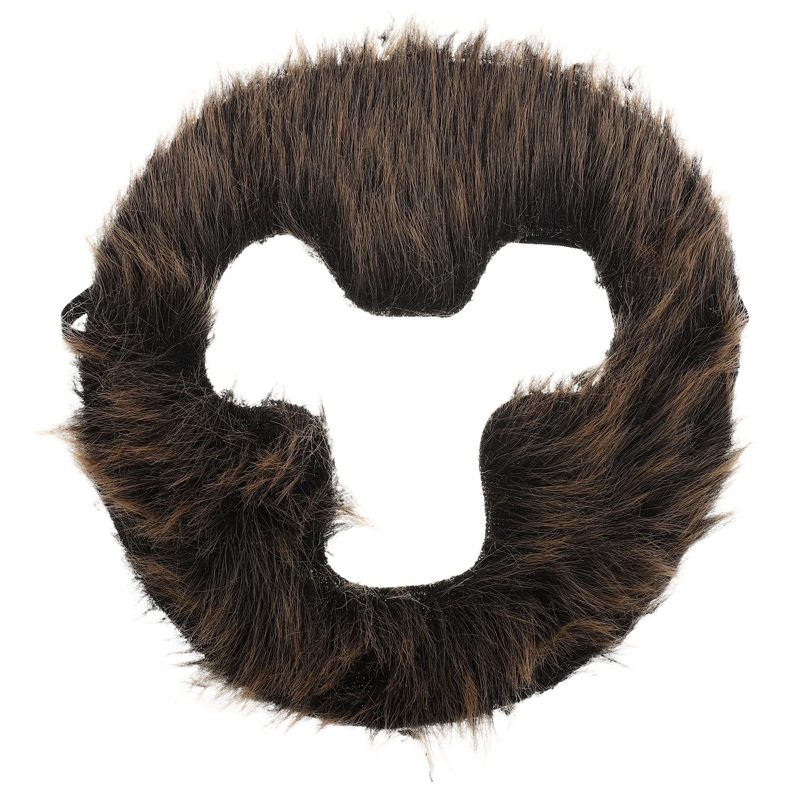 Costume realistico con baffi e barba scimmia per uomo, spettacoli natalizi, caratteristiche di animali, decorazione per peli del viso finti marroni