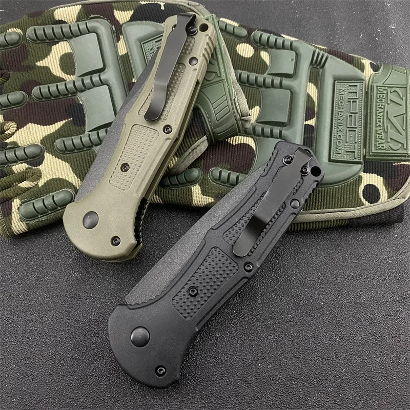 BM 9070 Folding Pocket Knife Drop Point Blade Nylon Fiber Handle Outdoor Camping Hunting Portable EDC Multitool with Pocket Clip