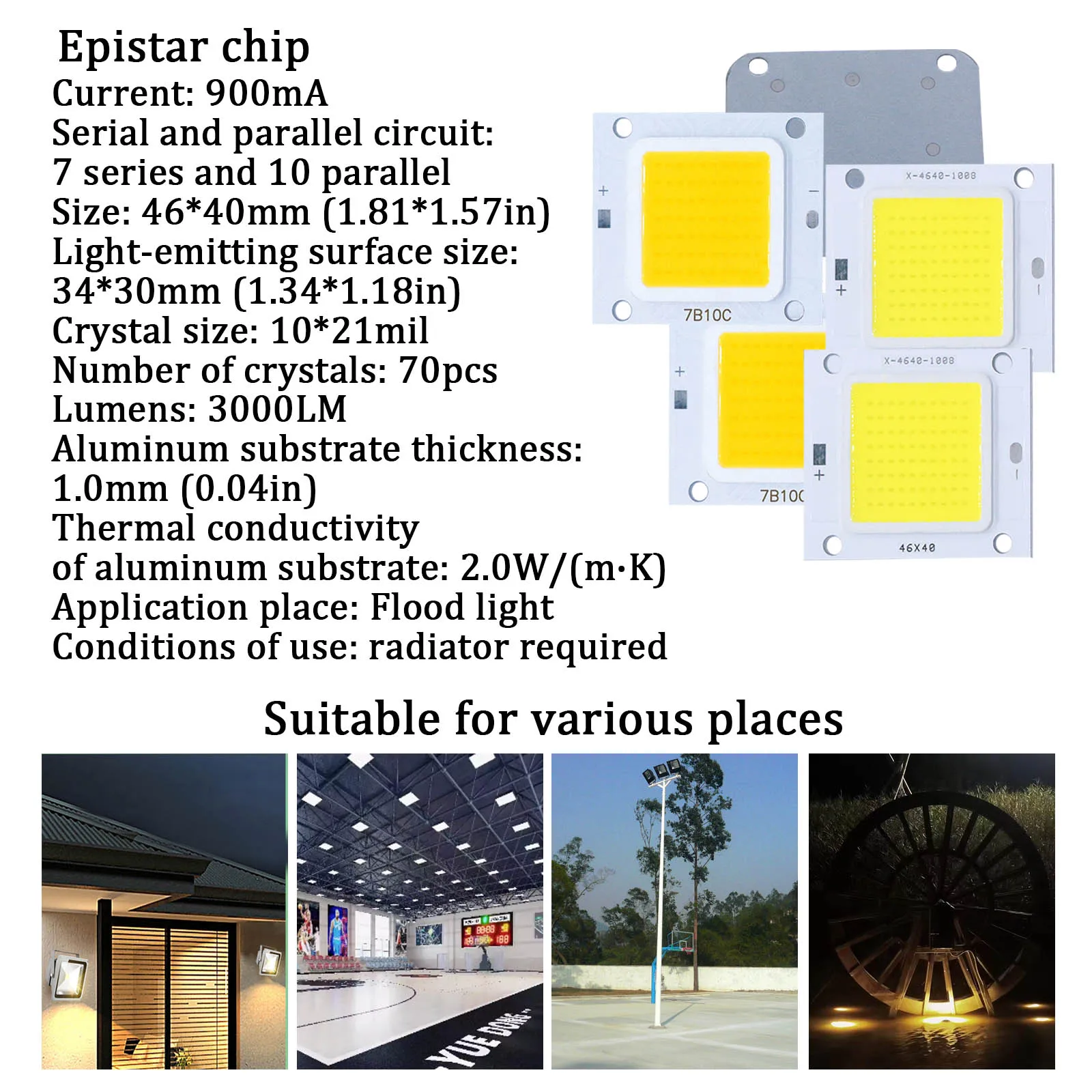 High Power 900ma Led Cob Chips 5 Stks/partij 30W Licht Kralen Smd Diy Voor Led Lamp Koud Warm Wit Schijnwerper Spot Licht Draagbaar