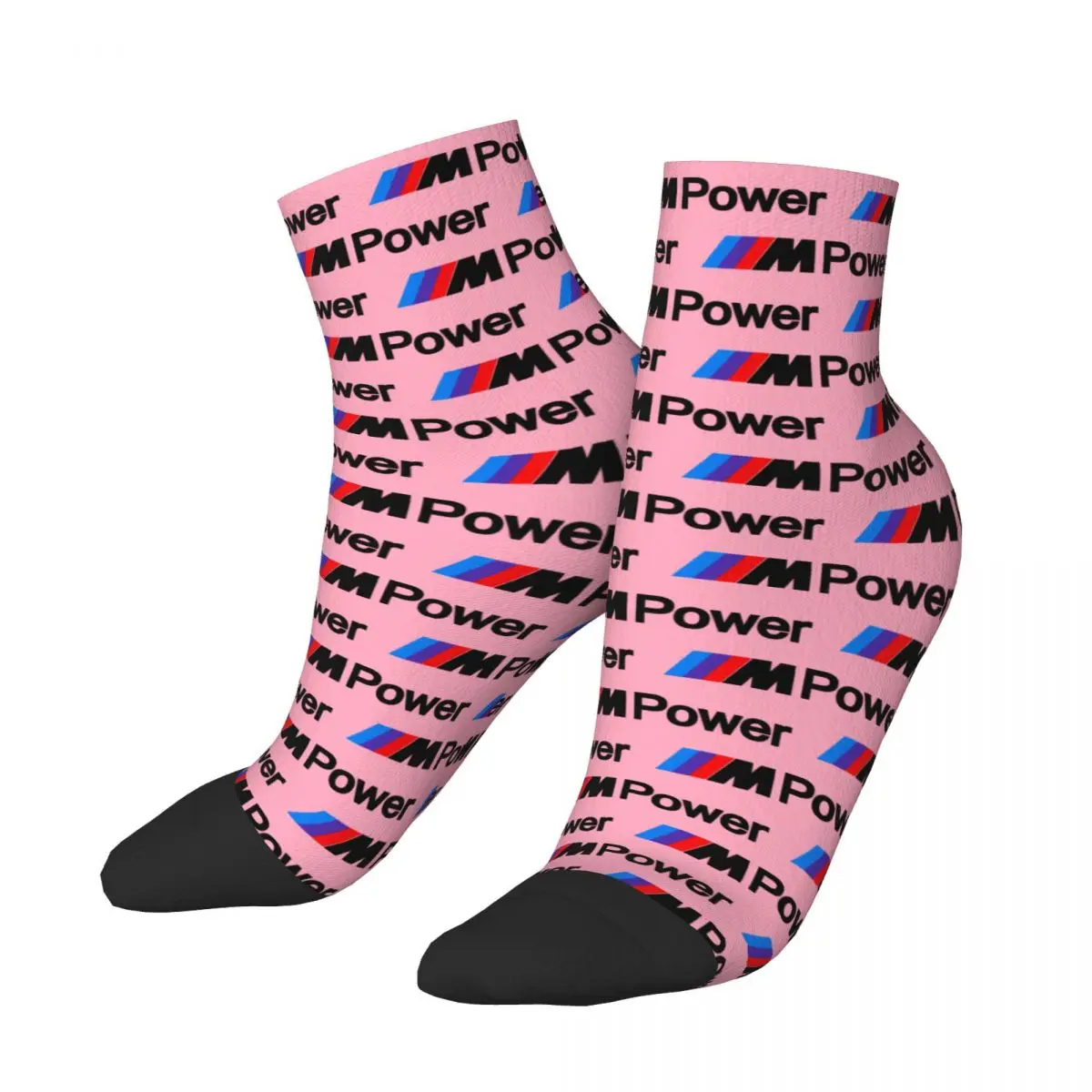 Meias Kawaii M Powers Crew dos homens, 3D Print, Motor Sport, Carro, Vestido, Unisex, Respirável, Quente