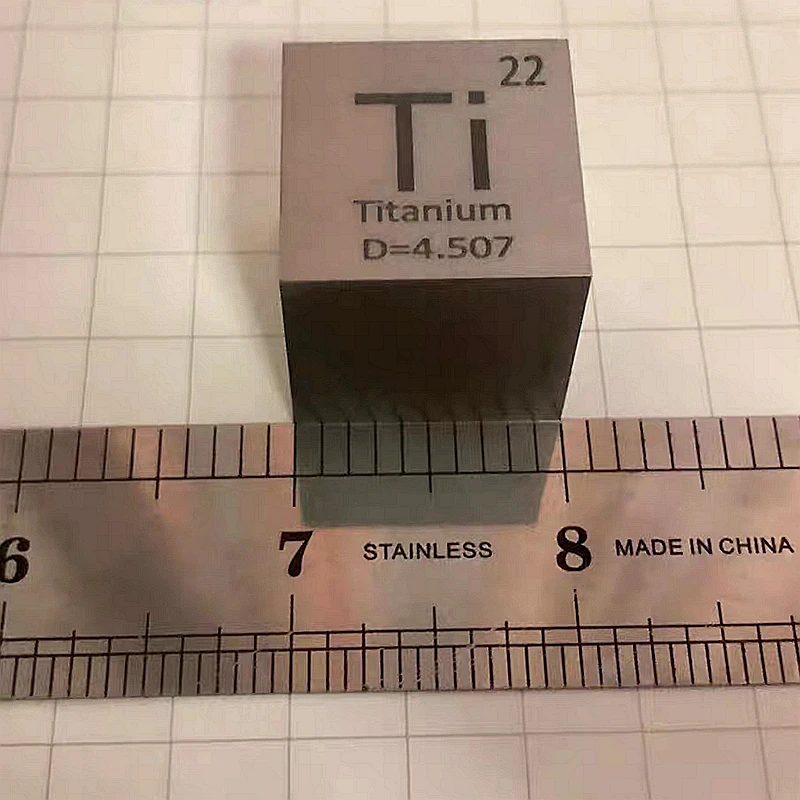 1PC Titanium Cubic Element Length 10mm Ti ≥ 99.5% Hobby Gift