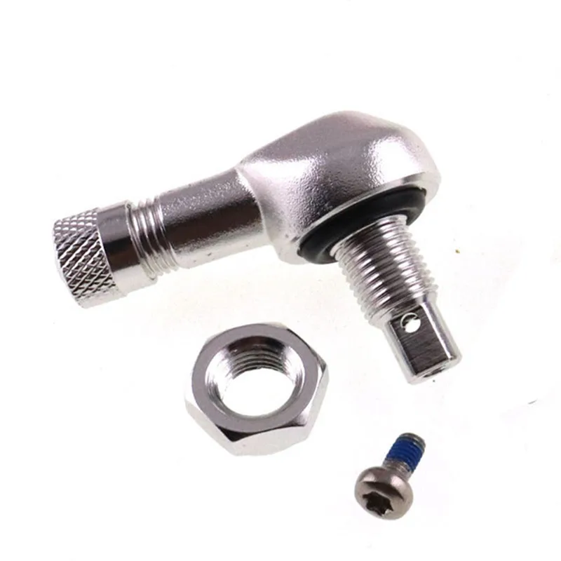 1 Pair Universal Aluminum Motorcycle Wheel 10.1mm/7.8mm tpms Tire Valves Stem for Motorbike Electric Scooter Bike 90 Degree CNC