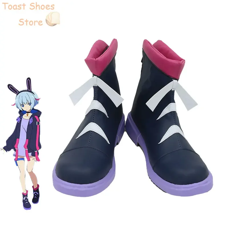 Otsusaka Shion Cosplay Shoes Anime Shadow Verse FLAME Cosplay Prop PU Leather Shoes Halloween Carnival Boots Costume Prop