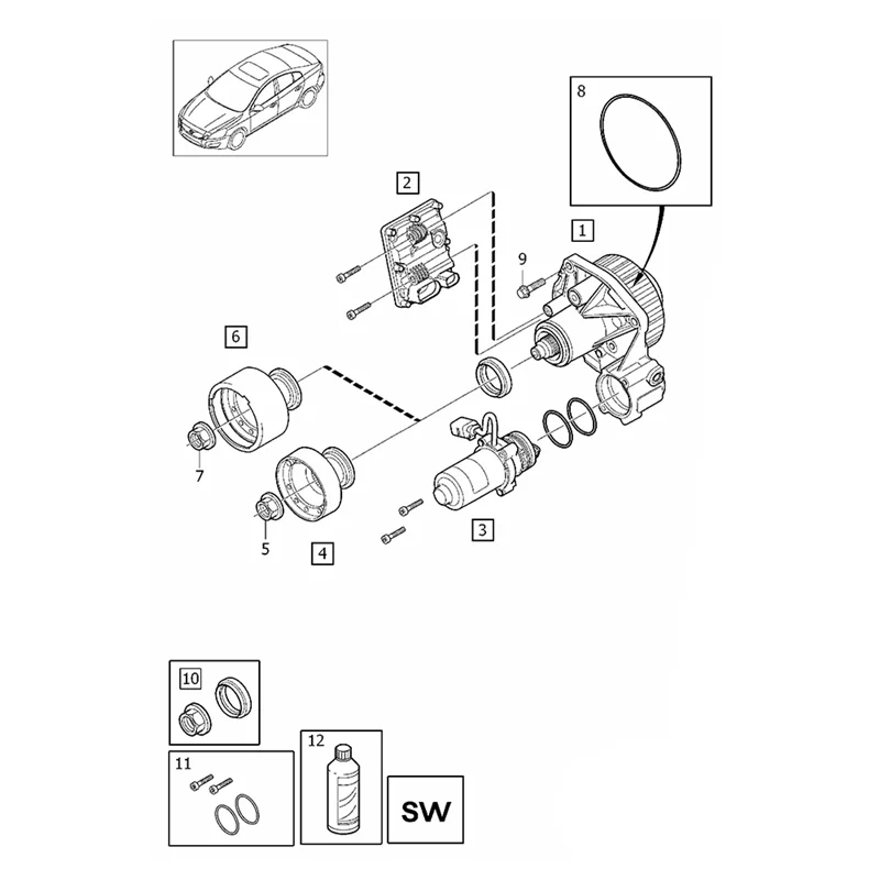 31367750 31367439 مضخة زيت ناقل الحركة مضخة الزيت التفاضلية الخلفية لفولفو S60 S80 XC60 XC70-N30R