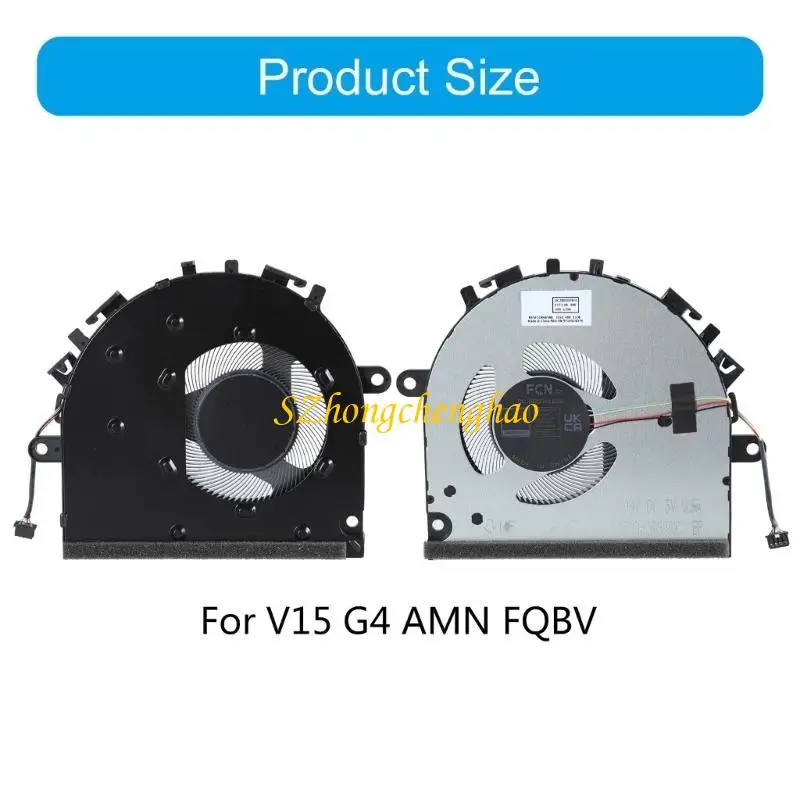 Laptop CPU Fan Efficient Heat Dissipation Metal Fan for V15 AMN FQBV Laptop 601D