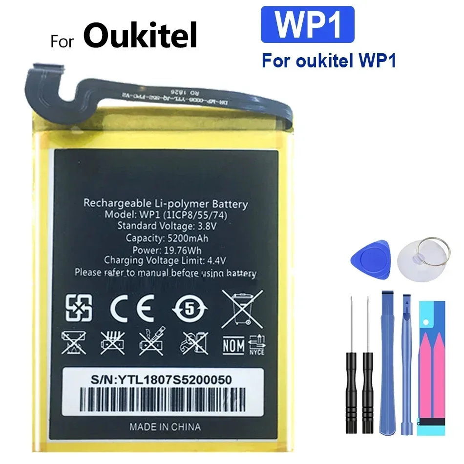 

High Capacity Battery For Oukitel WP1, 5200mAh, High Quality