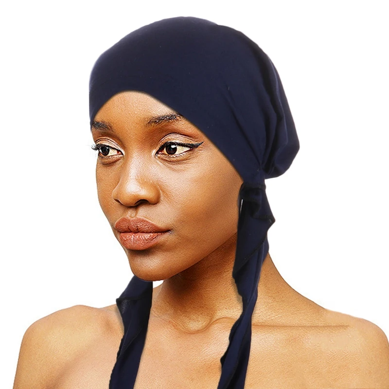 11 Colors Women Bandana Scarf Pre Tied Muslim Chemo Hat Beanie Turban Headwear for Cancer Patients Ladies Turbante