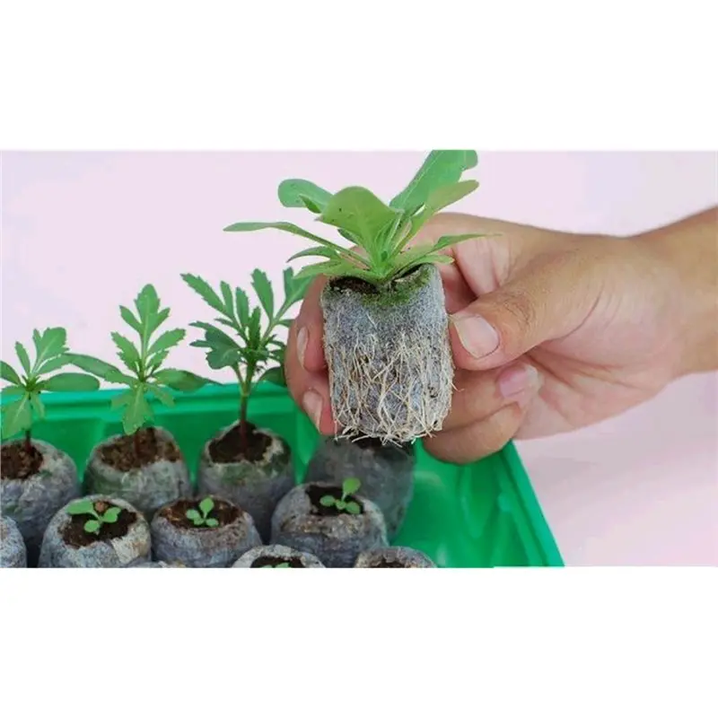 A76I-150 PCS Peat Pellets Seeding Soil, Nutrient Block Compressed Peat Block, For In/Outdoor Gardening Seedling Transplanting