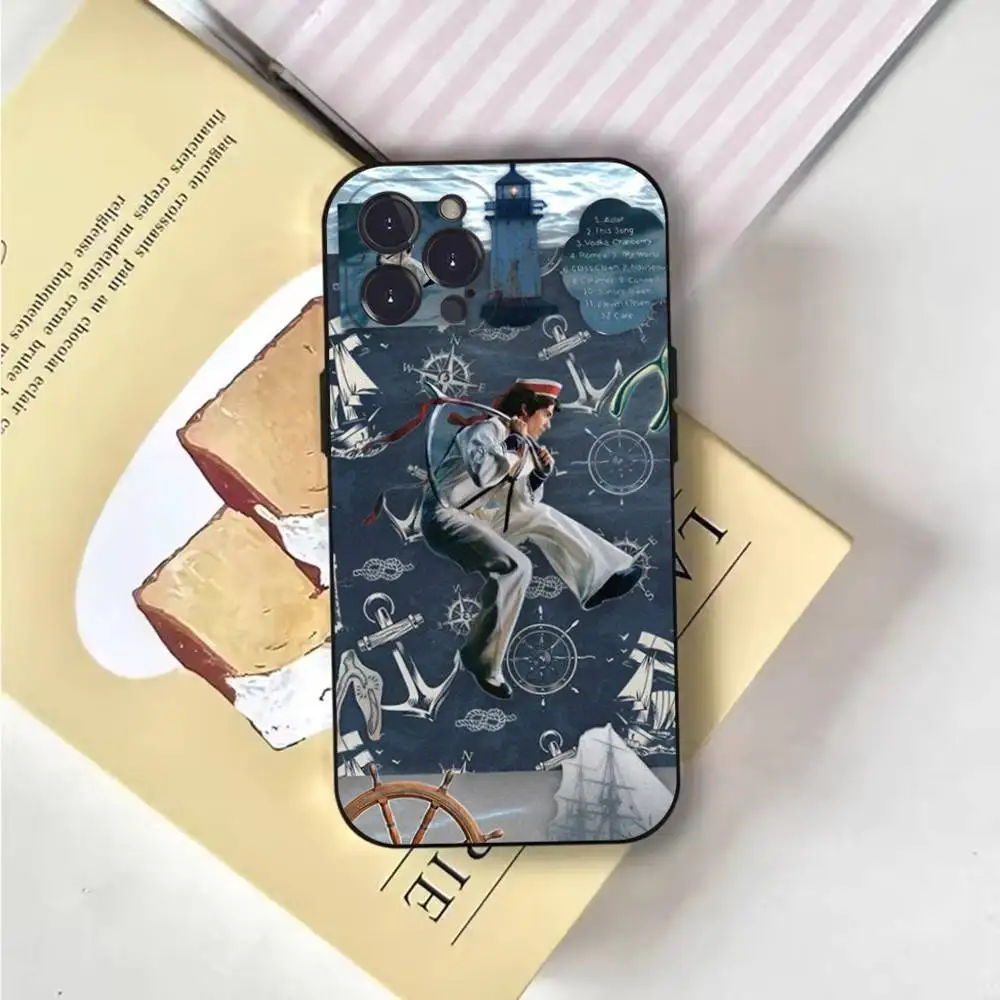 C-Conan Gray Wishbone Phone Case For iPhone 6,17,16,15,14,13,12,11 Plus,Pro Max,XS,X,XR,SE,Mini,8,7,Soft Silicone Black Cover