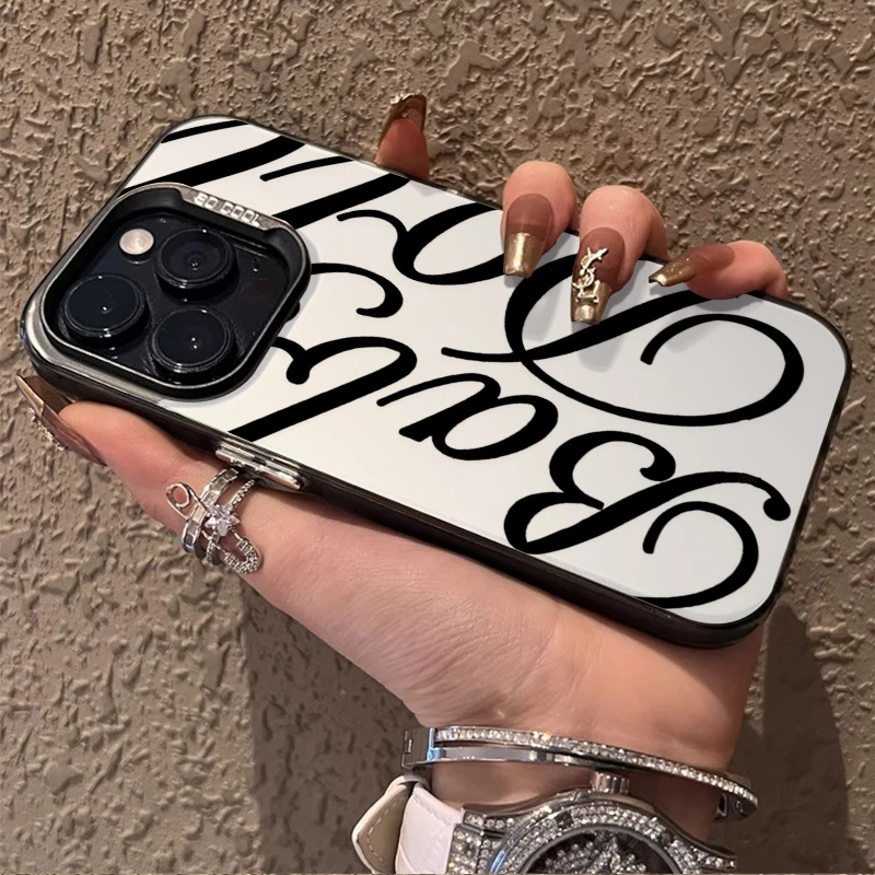Funda de teléfono dura con letras en inglés y estilo creativo para Samsung Galaxy S25 Edge S24 S23 S22 S21 S20 Ultra Plus FE A56 A36 A26
