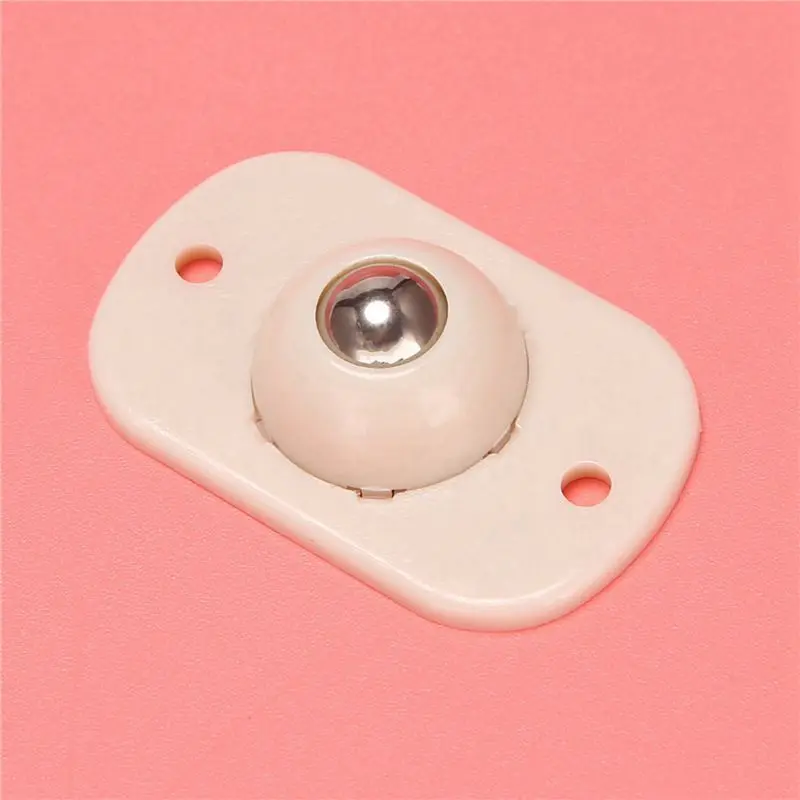 【ORNAMENT】40 Pcs Self Adhesive Swivel Caster Stainless Steel Mini Paste Universal Wheel Universal Wheel 360 Degree Rotation Pull