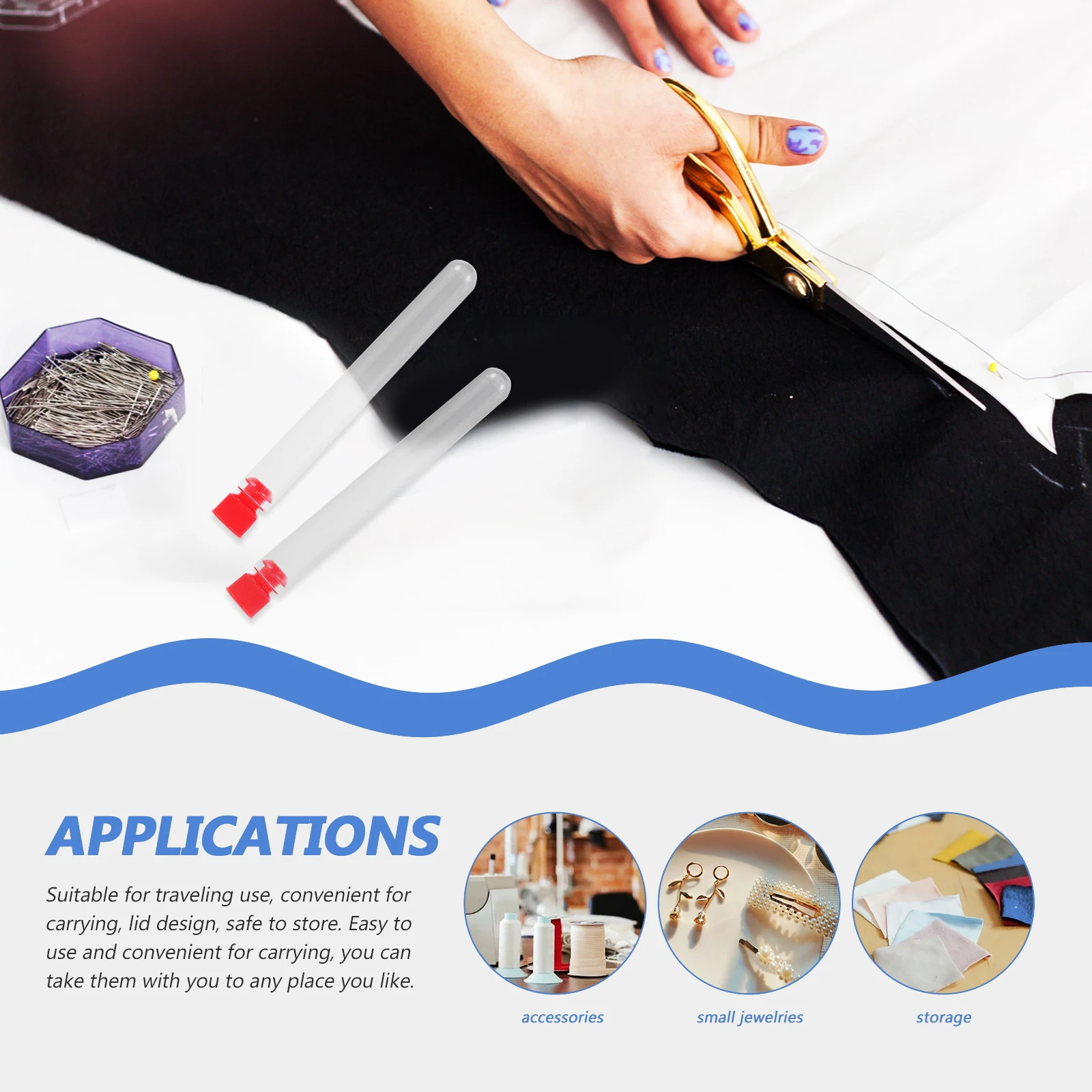 

40Pcs Needle Storage Box Plastic Durable Needle Case Knitting Needles Holder Organizer for Sewing Embroidery Supplies