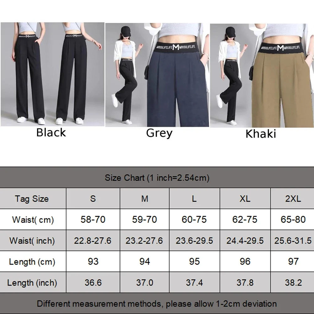 Length Pants Straight Trousers Pants Dating Daily Leisure Parties Shopping Casual Fashionable High Waist Loose