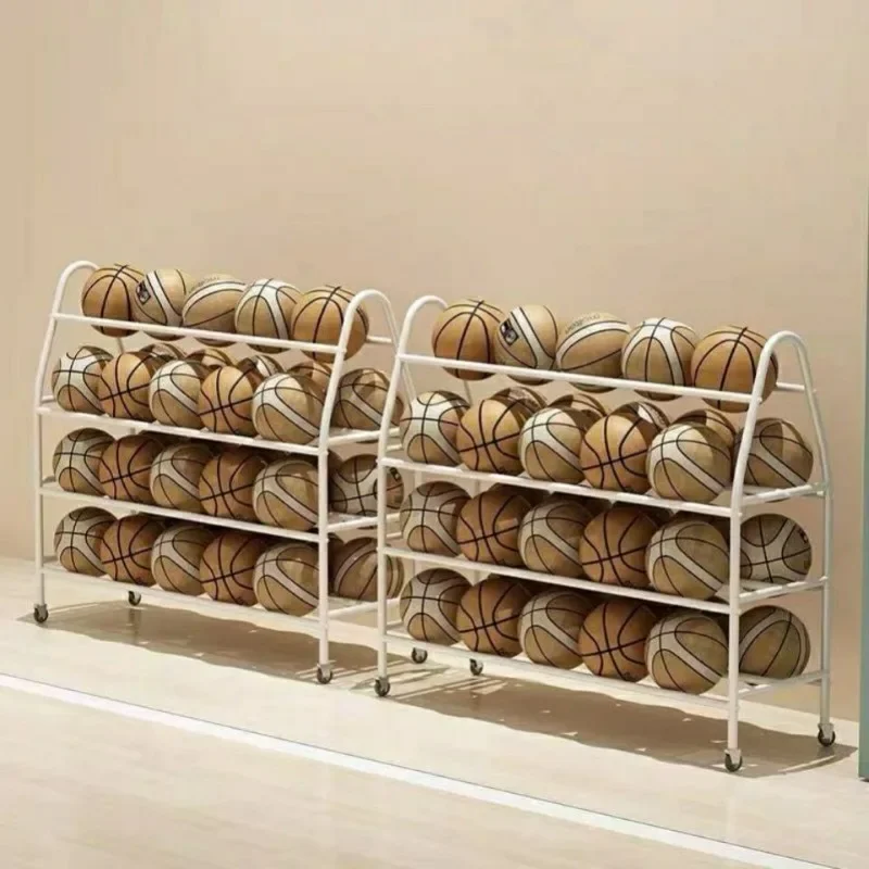 School basketball hall storage rack, volleyball football storage rack, multi-layer floor-standing display rack