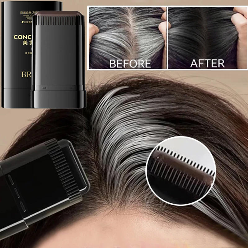 

2в1 палочка для краски для волос с расческой, черный, коричневый, кофейный, стойкий, временный, для окрашивания волос, покрытые белыми волосами, консилер для линии волос, палочки