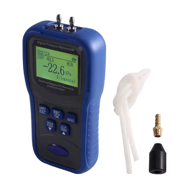 AB47-Digital Differential Pressure Gauge Data Logging, For Filter Pressure Drop Monitoring, MAX/MIN/AVG Display, Range Of± 206.8