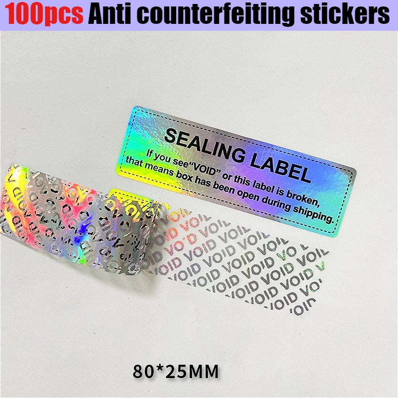One-Time Void Tamper-Evident Tear-Off Invalid Break-Away Anti-Tear Anti-Counterfeiting Sealing Label Shipping Sealed Sticker