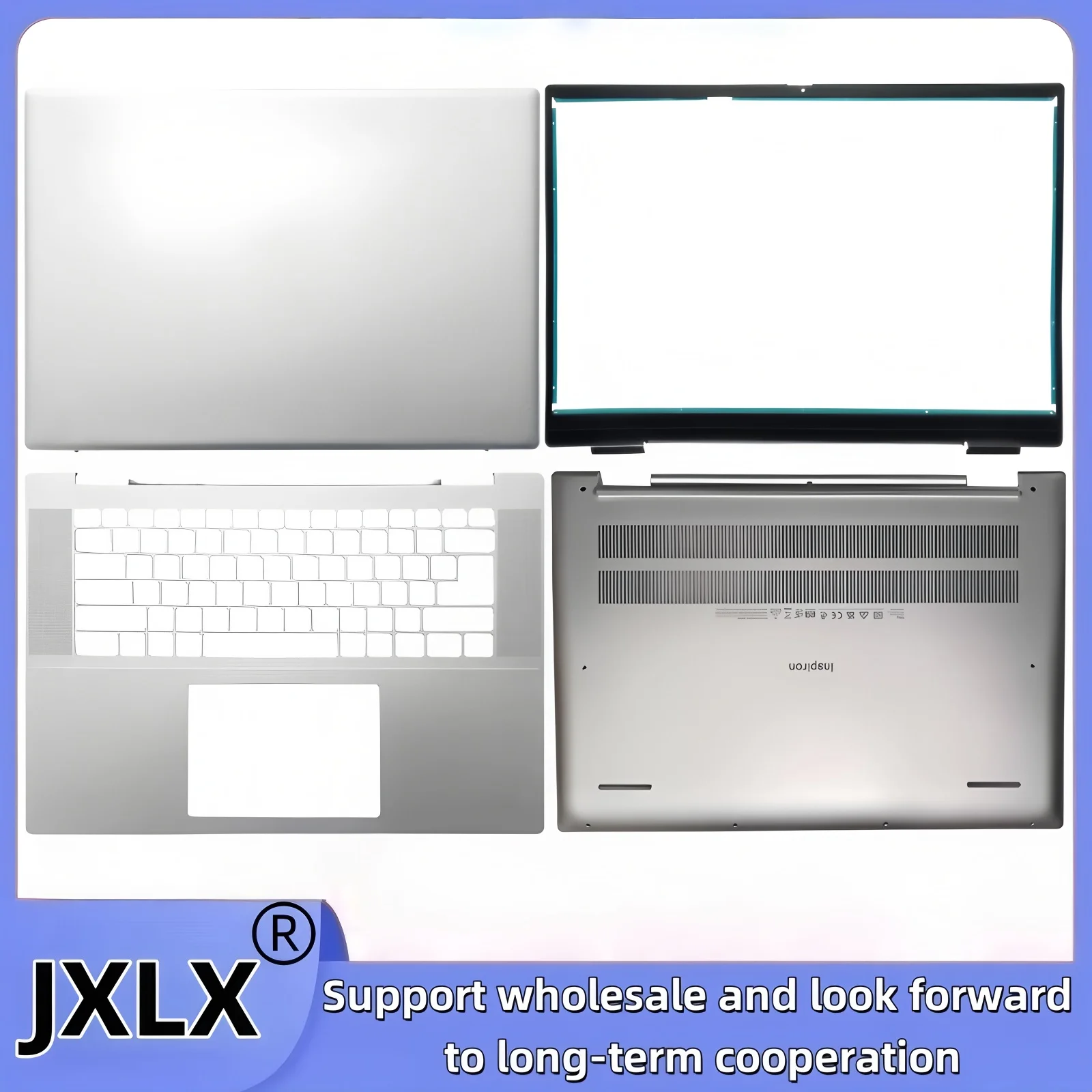 JXLX® Laptop Upper Case Palmrest Cover for Dell Inspiron 16 5630 5635 LCD Front Bezel Bottom Base Cover Compatible with Dell