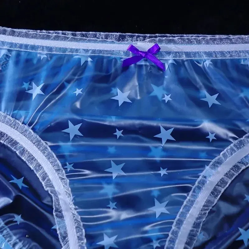 Star Featured See Through Man's PVC Wateproof ABDL ClearBreifs Low Wasit Live Show Dance Private Party DJ Bar Club Costumes