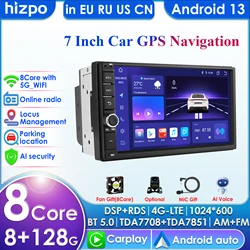 Autoradio Android 8 Go + 128 Go 7862, 7 Pouces, 2Din, Lecteur Vidéo à Limitation, Navigation GPS, Unité Principale, Carplay, 4G RDS