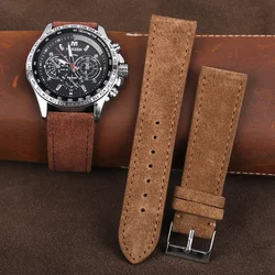 Onthelevel Porous Suede watch band Hand-Wrapped Side Watch Strap 18/20/22/24mm Stainless Steel Buckle Replacement Wrist Strap