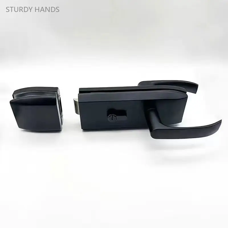 Imagem -03 - Vidro Door Lock Office Partition Handle Household Hardware Acessórios com Chave Conjunto Aço Inoxidável