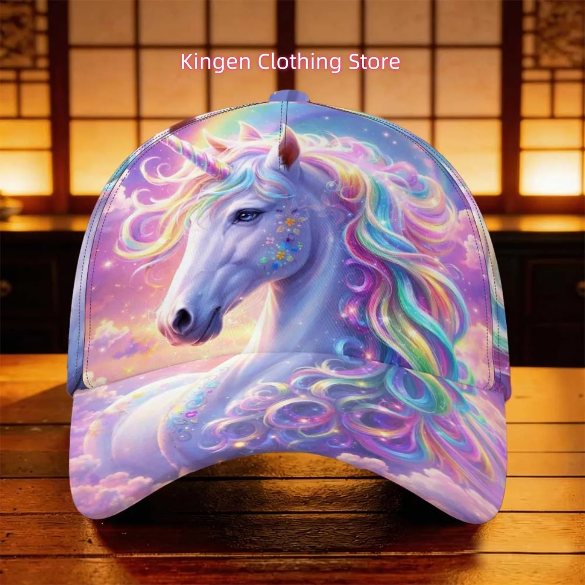 1pc Rainbow Unicorn Fantasy Dreams Baseball Cap Gift for Mom One Size Fits Most Party Jogging Comfortable Trucker Cap Ideal Gift