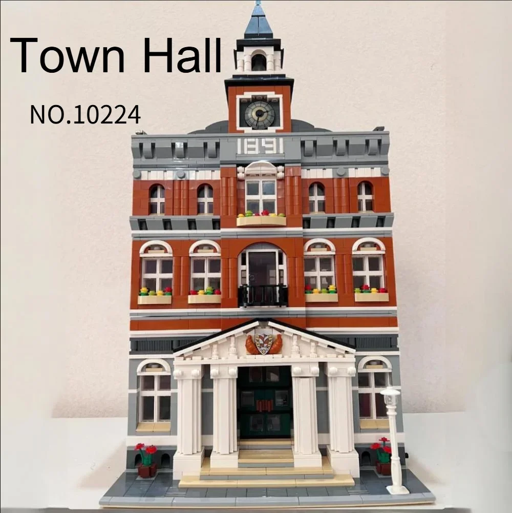 2025 Nieuw Model City Street View Serie Gebouw in Europese stijl Stadhuis 10224 Bouwstenen Vakantie Verjaardagscadeau