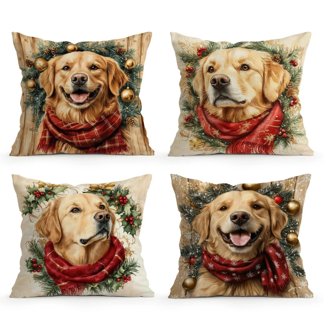 40/45/50cm cute golden retriever Cushions Pillowcase Polyester Cushion Cover Throw Pillow Pillowcover Home Car Sofa Decor