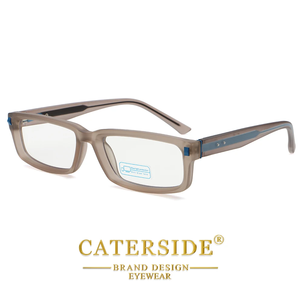 CATERSIDE Modischer rechteckiger Brillenhalter für Herren, Computer-Brillenhalter mit Anti-Blaulicht-Schutz, kleiner Rahmen, minimalistischer Brillenhalter für Damen – Detail 5