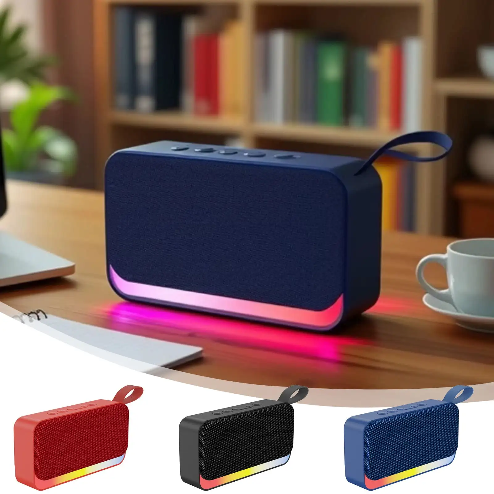 RGB Illuminated Desktop Bluetooth Speaker with Extended Playback and Low Latency Technology - Immersive Audio Experience