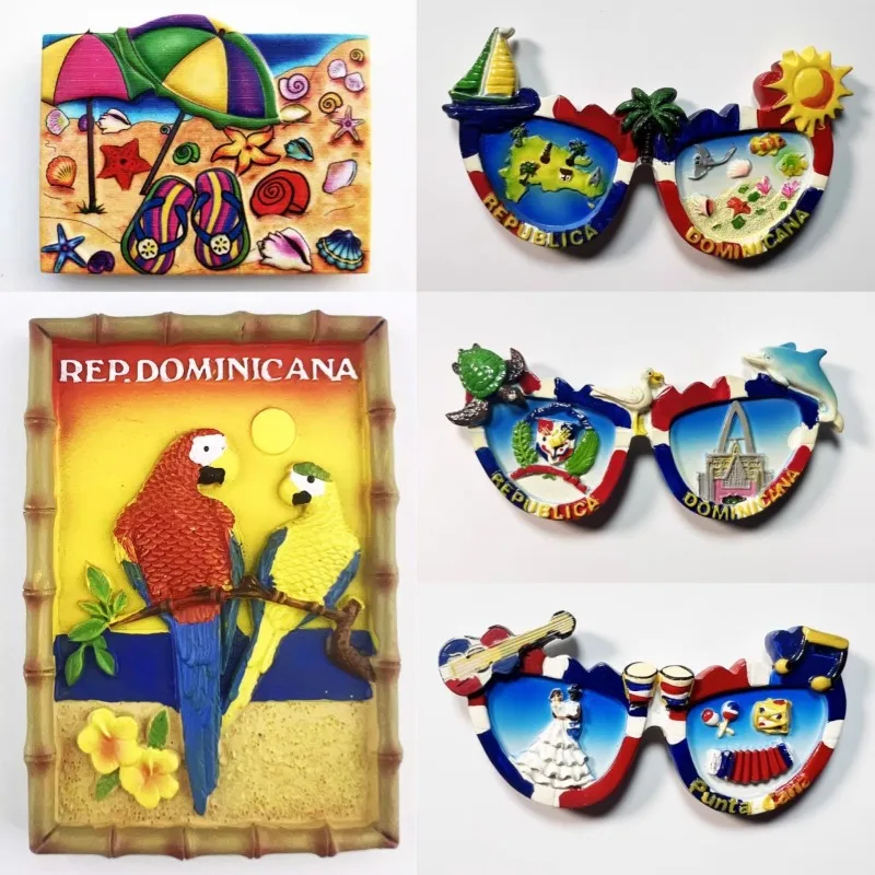 Dominica Fridge Magnets Rep.Dom Travelling Souvenirs Punta Cana Fridge Stickers Home Decoration Wedding Christmas Gifts