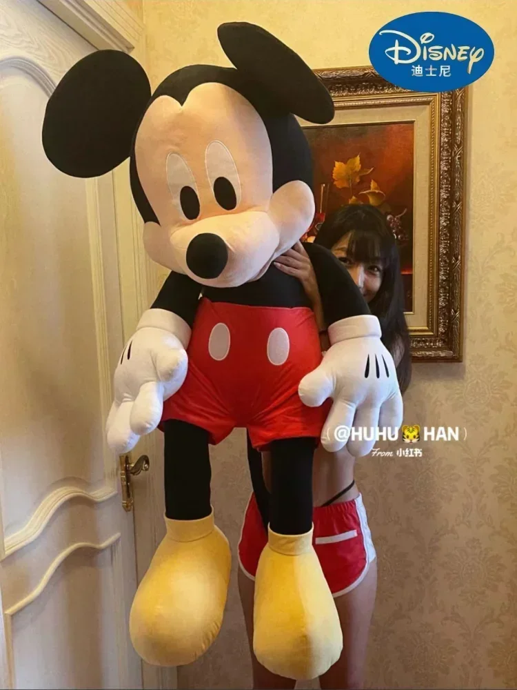 Disney Cartoon Cute Mickey Minnie Plush Doll Cotton Filled Super Soft Crystal Velvet Stuffed Toys Children Christmas Gift