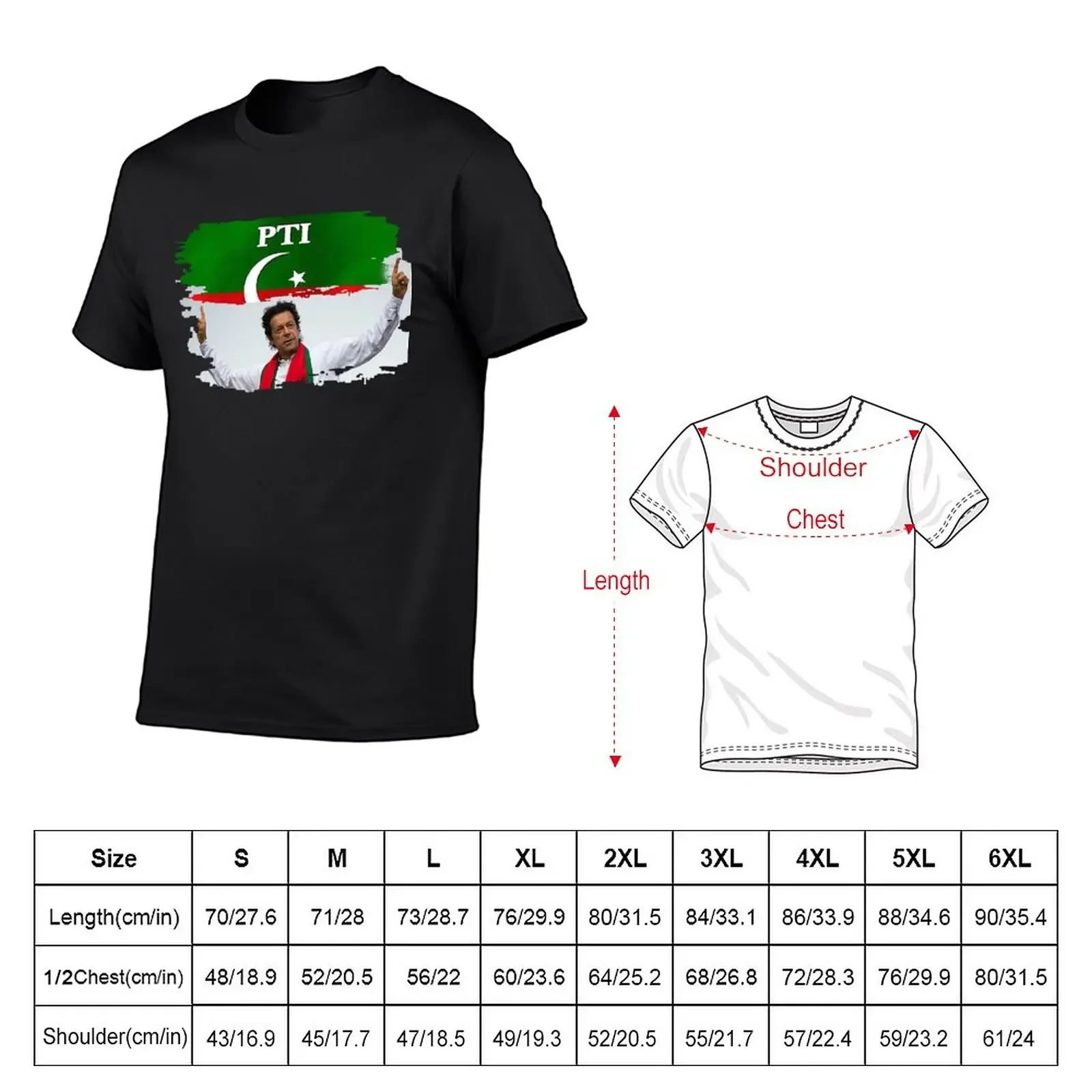 New Imran Khan Pakistan PTI T-Shirt sweat oversized t shirt korean fashion mens vintage t shirts