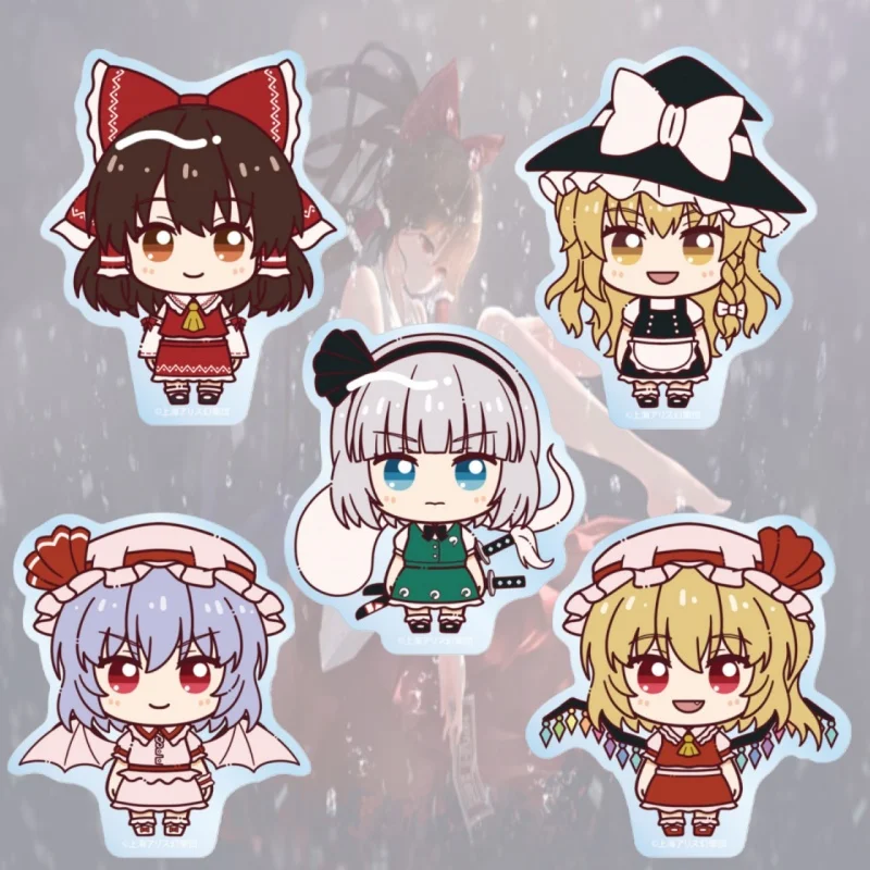 

Touhou Project 10CM ANIME Reimu Hakurei Marisa Kirisame An adorable Acrylic figure stand Gift Ornament keychain