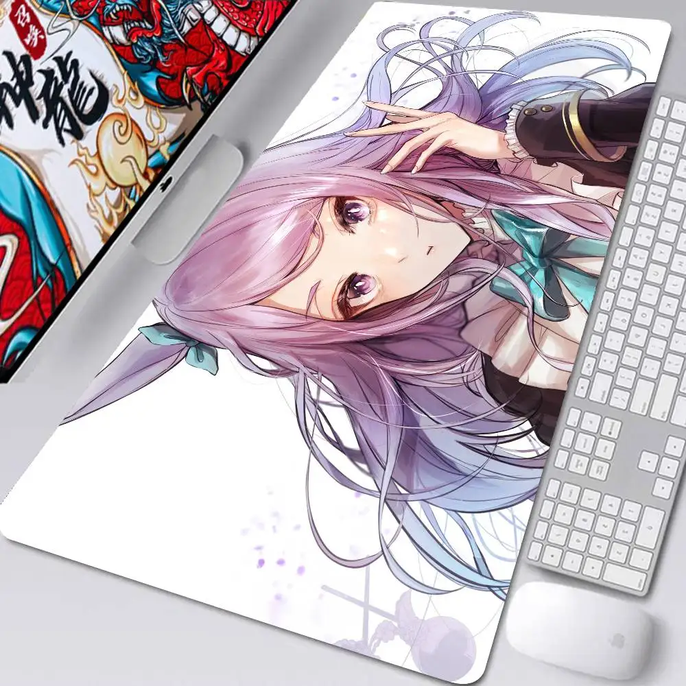 Mejiro Mcqueen Uma M-musume Anime Mousepad Non-slip Suitable For Office Computers Laptops E-sports Game Desk Mats XXL Keyboard
