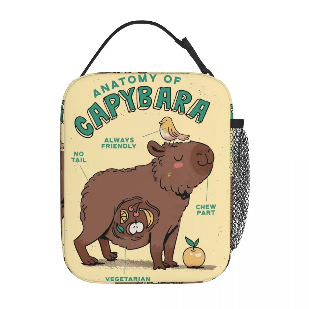 Capybara-fiambrera térmica con aislamiento térmico para el trabajo, fiambrera portátil de animales bonitos, Enfriador de Bento