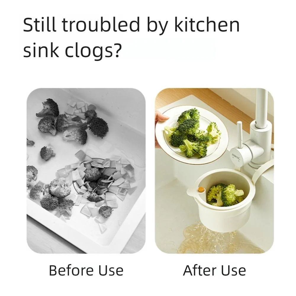 Creative Sink Hanging Strainer Basket Openable Bottom Cover Detachable Fruit Clean Filter Rack Easy To Clean Quickly Drain