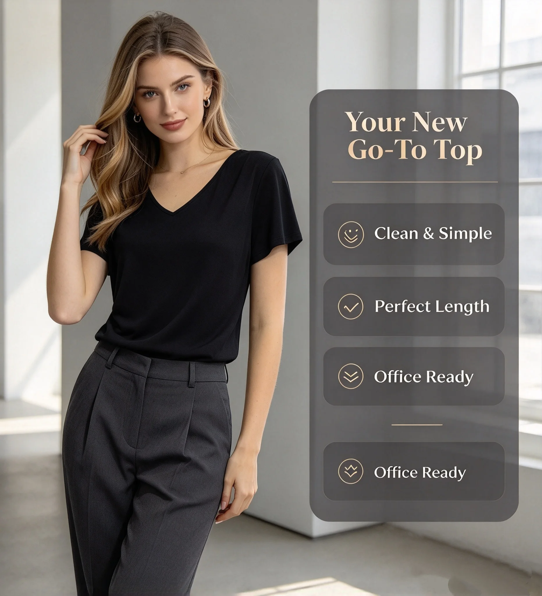Crisscross V-Neck Backless Top — product information 2