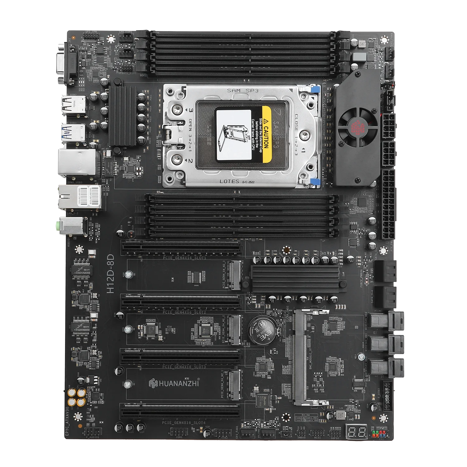 HUANANZHI H12D 8D Motherboard Set Kit With BMC IPMI AMD EPYC 7002 7003 Series CPU 8 Channel Memory Max 2TB Dual 2.5G Network