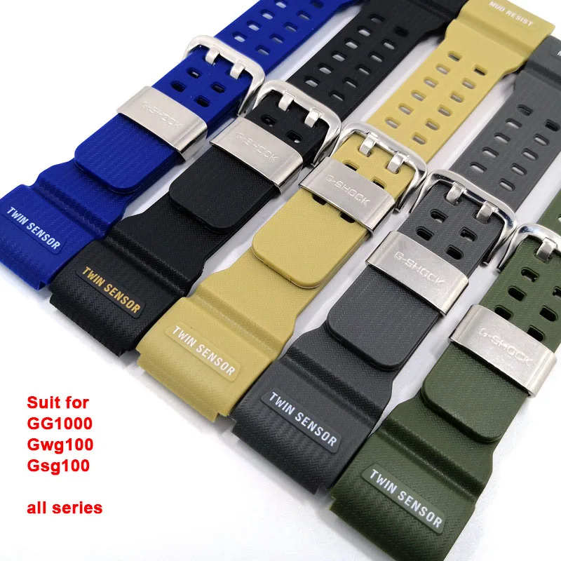 Silicone Watch Strap for Casio GG1000 Gwg100 Gsg100 All Serious Strap for Casio Watches