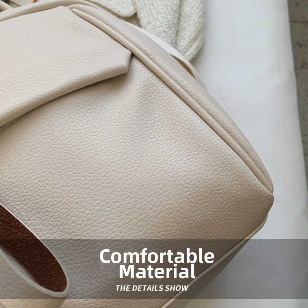 Mochila duradera de gran capacidad para mujer, mochila multifunción de cuero PU suave, bolsas de viaje simples impermeables, viaje