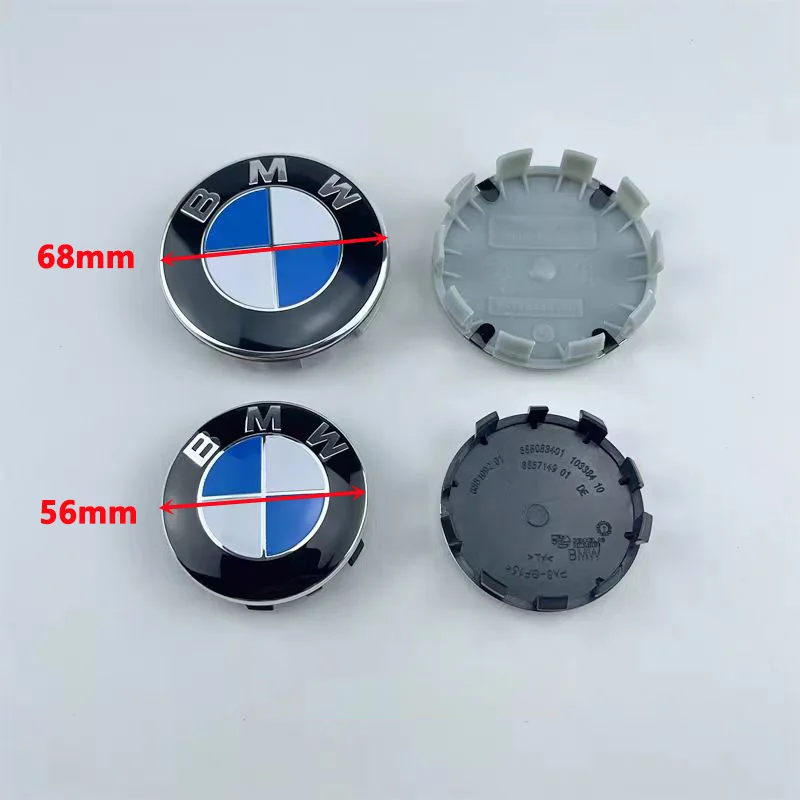 4 Pcs 68mm 56mm Wheel Center Cap for BMW E90 E87 F30 F20 F10 E60 F01 F02 G20 G30 G38 G14 F22 X1 X3 X4 X5 X6 M1 M2 M3 M4 M5 M6 M8