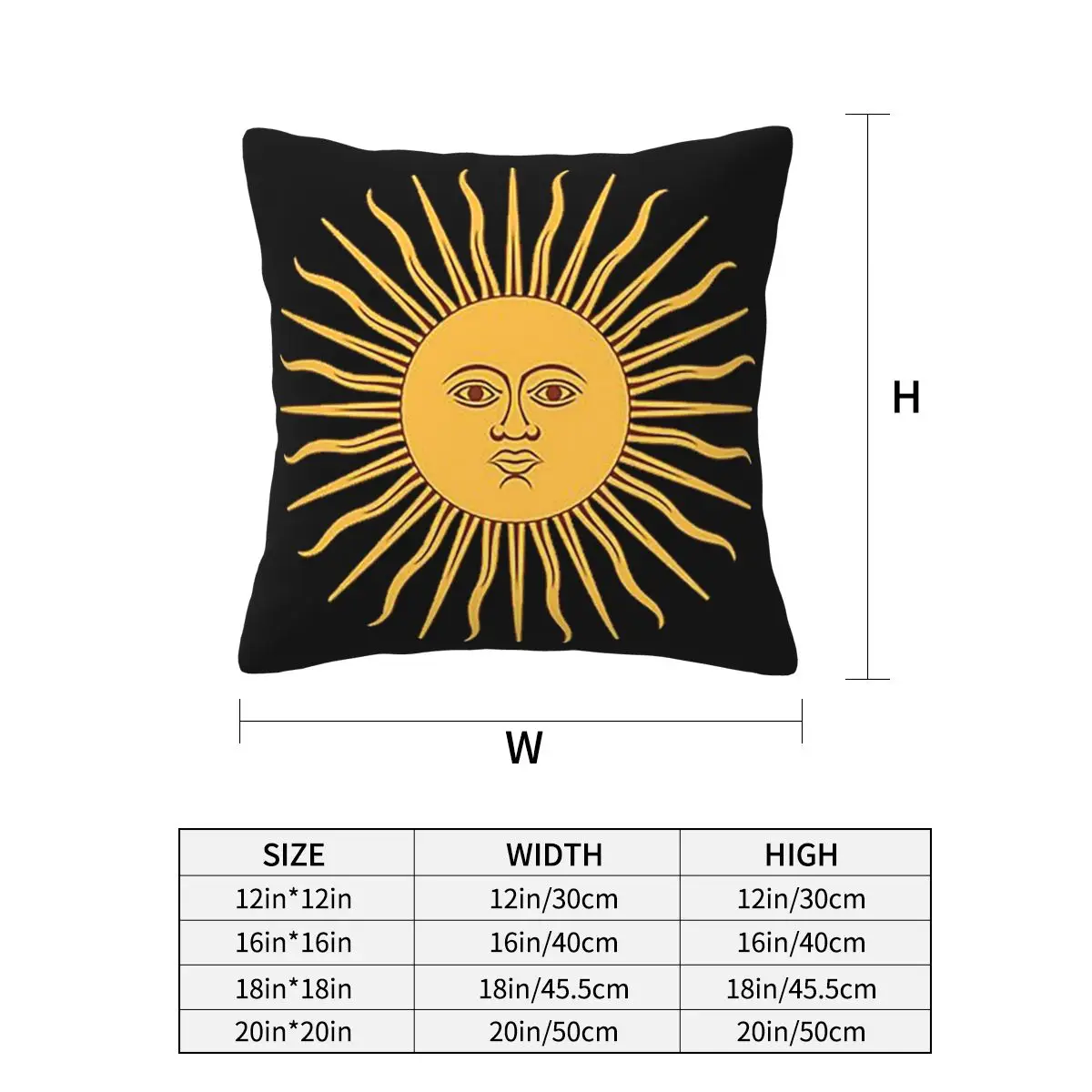 Sun Of May Flag Of Argentina Square Pillowcase Cushion Cover Pillow Case Throw Pillow Cover for Home Sofa Living Room