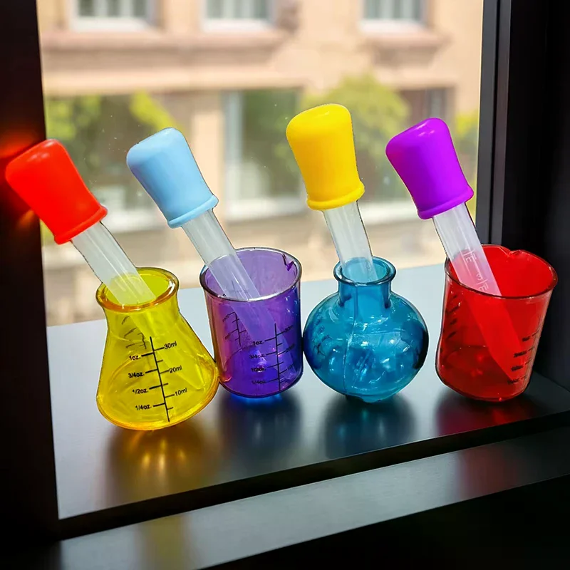 1 Zestaw Edukacyjnych Mini Kubeczków Pomiarowych Plastikowe Pomoce Dydaktyczne Eksperymenty Naukowe Sensoryczne DIY Kolorowe