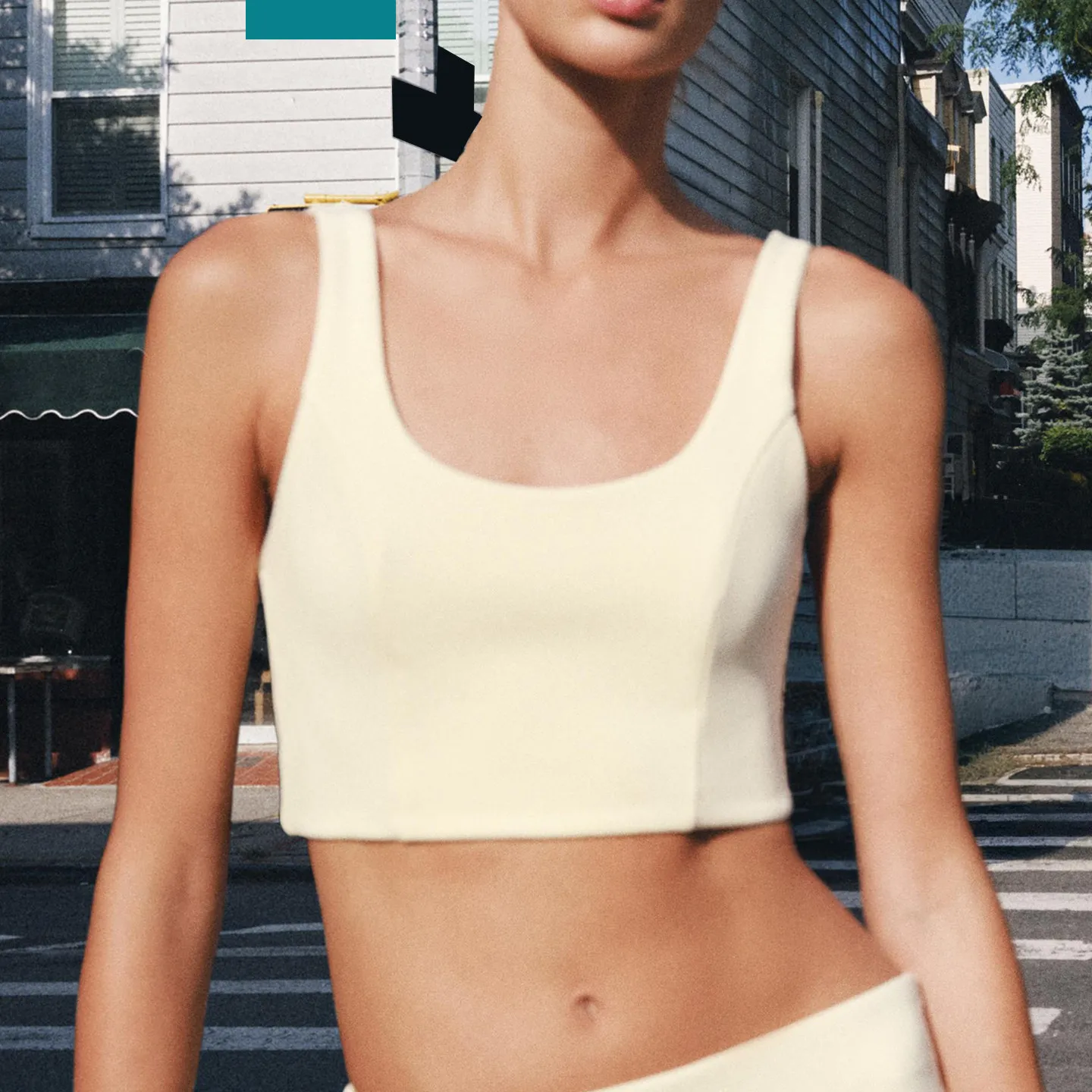Women's Fashion Knitted Set with Shoulder Straps Elastic Splicing  Skirt round Neck Crop Top And High Waist Skirt