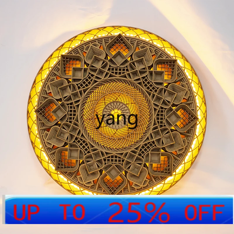 CX stacked mandala porch painting wood carving decorative painting mural bedroom