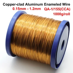 1Kg/roll QA-1/155 CCA Direct-Welded Copper-clad Aluminum Enameled Wire Polyurethane Enamelled Wire 0.15-1.2mm Enamelled CCA Wire