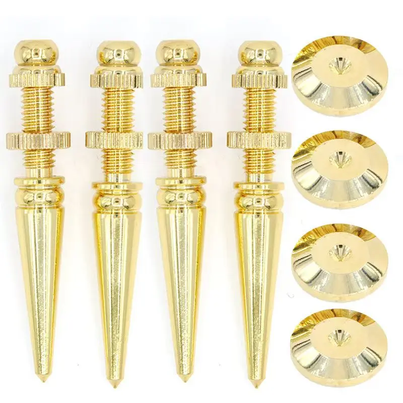 4PCS Lengthen Speaker Spike Isolation Spikes Stand Foot HiFi Speaker Shockproof Cone Base Pads Speaker Spike  Foot Nails
